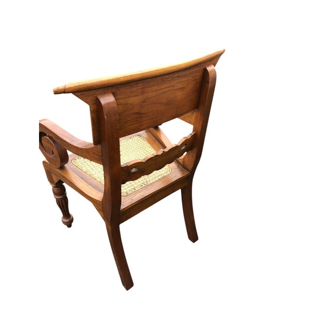 Brown Regency Style Anglo Indian Chair For Sale - Image 8 of 9