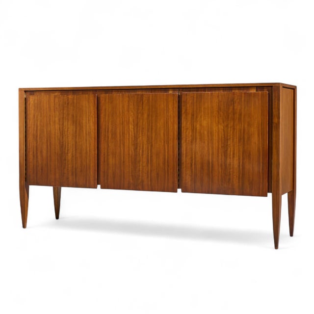 Mid-Century Modern Gio Ponti for Singer and Sons Model 2160 Mid Century Walnut Cabinet For Sale - Image 3 of 11