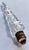 This is a beautiful, early perfume bottle. The crystal dabber has a screw-on brass openwork cap topped with a light rose-...