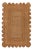 Natural Color Jute Scallop Handmade Rug - 5'x7' For Sale