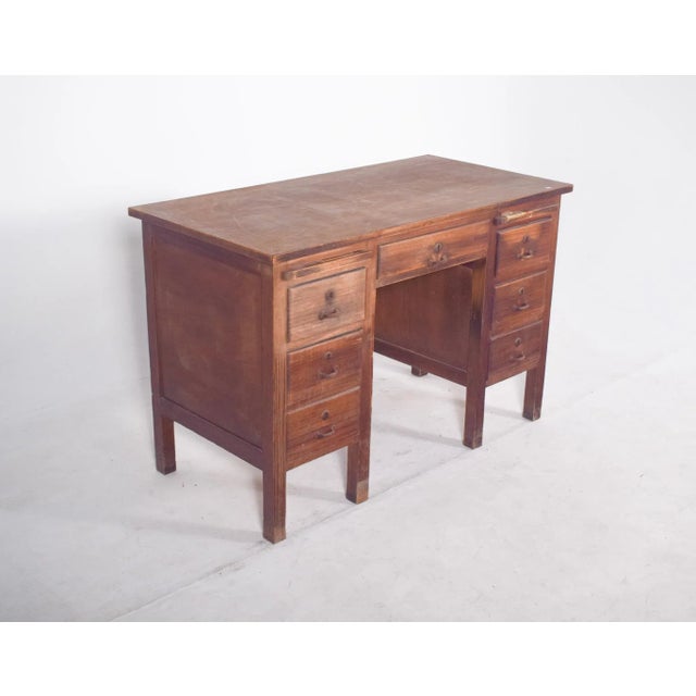 Mid-Century Modern Mid-Century Portuguese Desk in Wood from Olaio, 1950s For Sale - Image 3 of 14