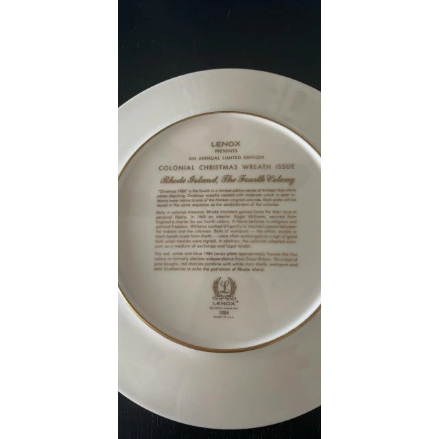 1980s Lenox 1980s Christmas Plate Set For Sale - Image 5 of 7