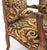 Pair of His & Hers Finely Carved Walnut Country French Lounge Armchairs Tapestry For Sale - Image 11 of 16