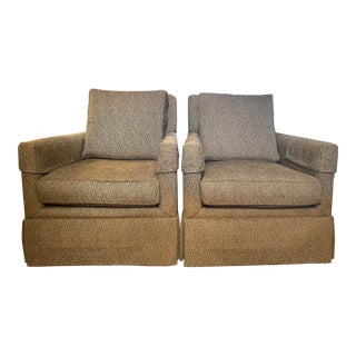 Henredon Transitional Gray Chairs - a Pair For Sale
