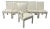 Mid Century Modern Parson Faux Bois Dining Chairs - 6 For Sale