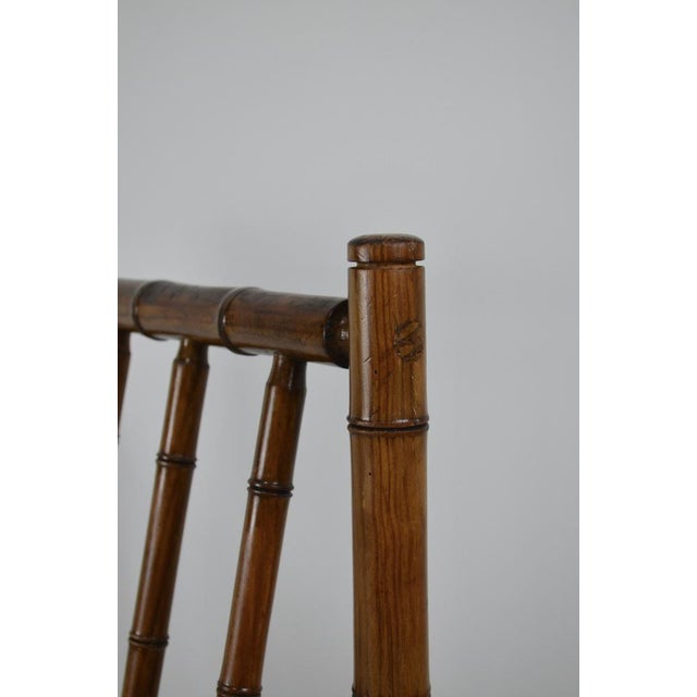 Wood Wooden Chair in Faux Bamboo, France, 1970s For Sale - Image 7 of 16