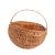 Wood Hand Woven Buttock Basket, 1900's For Sale - Image 7 of 10
