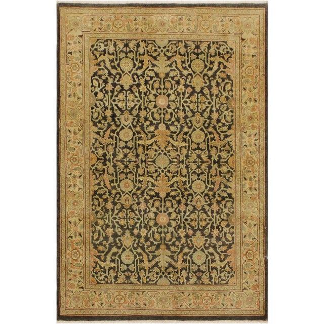 Boho Chic Lavastone Charcoal/Beige Wool Rug - 4'0'' X 5'8'' For Sale - Image 9 of 10