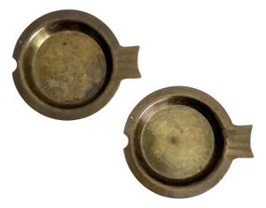 Vintage Modernist Brass Fish Ashtrays - A Pair