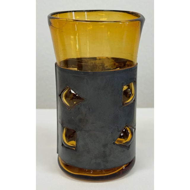 Mid 20th Century Vintage MCM Felipe Derflingher Brutalist Tumbler Glasses, Set of 7 For Sale - Image 5 of 7
