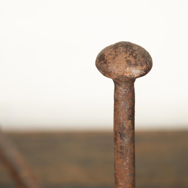Brutalist Fireplace Andirons, 1940s, Set of 2 For Sale - Image 4 of 11