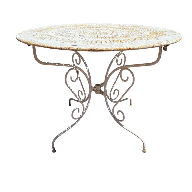 Metal Sheet Metal Garden Table, 1950s For Sale - Image 7 of 11