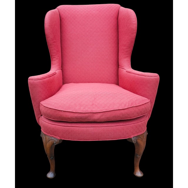 This 19th Century George III Style Easy Chair has a stately posture and elegantly embodies aristocratic English furniture...