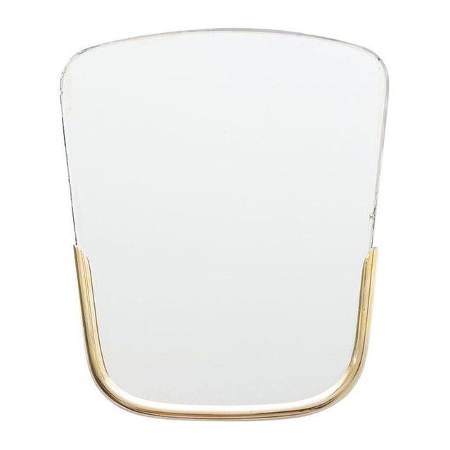 Art Deco Minimalist Austrian Wall Mirror in Polished Brass from Hagenauer, 1930s For Sale - Image 6 of 6