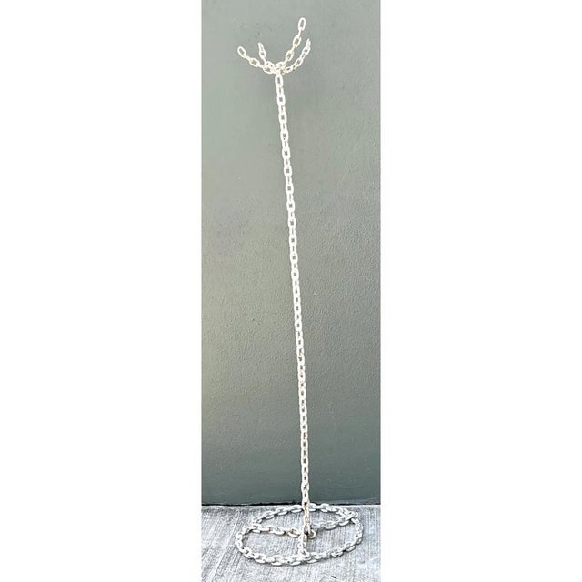 Off-white Vintage Chain Link Coat Rack For Sale - Image 8 of 11