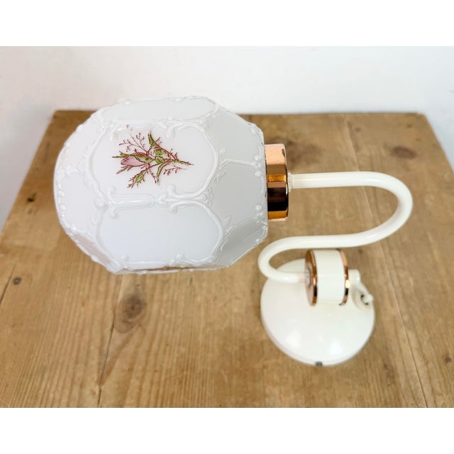 Vintage Wall Light with Milk Glass from Drukov, 1960s For Sale - Image 6 of 18