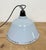 French Industrial Grey Enamel Factory Pendant Lamp, 1960s For Sale - Image 9 of 14