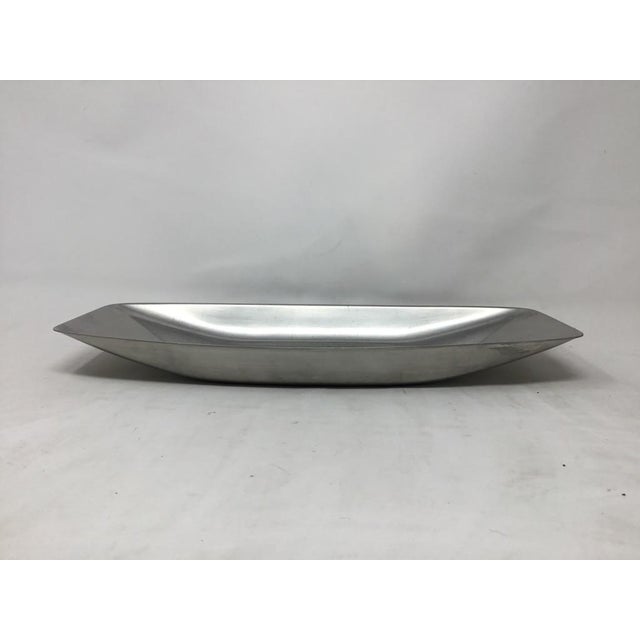 WMF Württembergische Metallwarenfabrik 1960s Mid-Century Modern WMF Cromargan Stainless Steel Oblong Serving Dish For Sale - Image 4 of 8