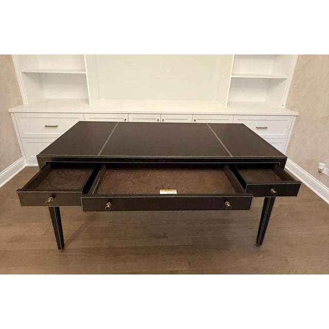 Modern Clarendon Bernhardt Leather Desk For Sale - Image 9 of 12