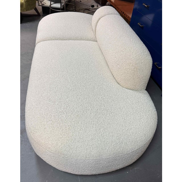 Cream Eichholtz 2-Piece Cream Boucle Modern Minimalist Sofa For Sale - Image 8 of 12