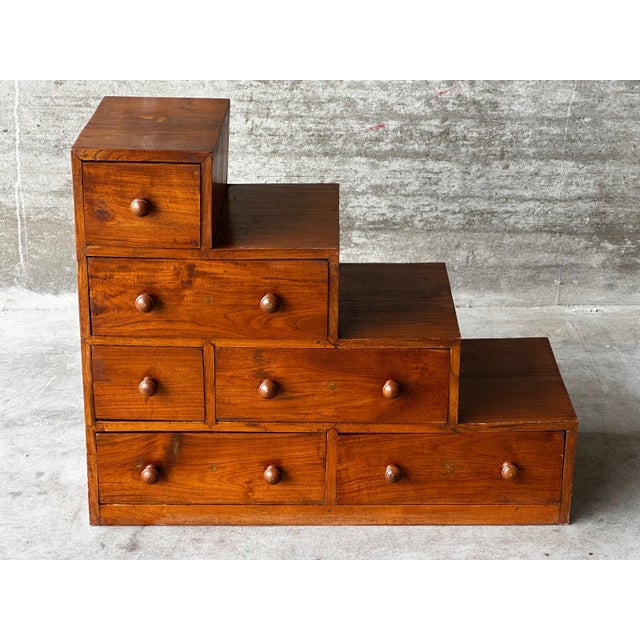 Japanese Wooden Kaidan Tansu, 1950s For Sale - Image 16 of 16