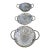 Vintage Woven Silver and Brass French Provincial Style Market Baskets- Set of 3 For Sale