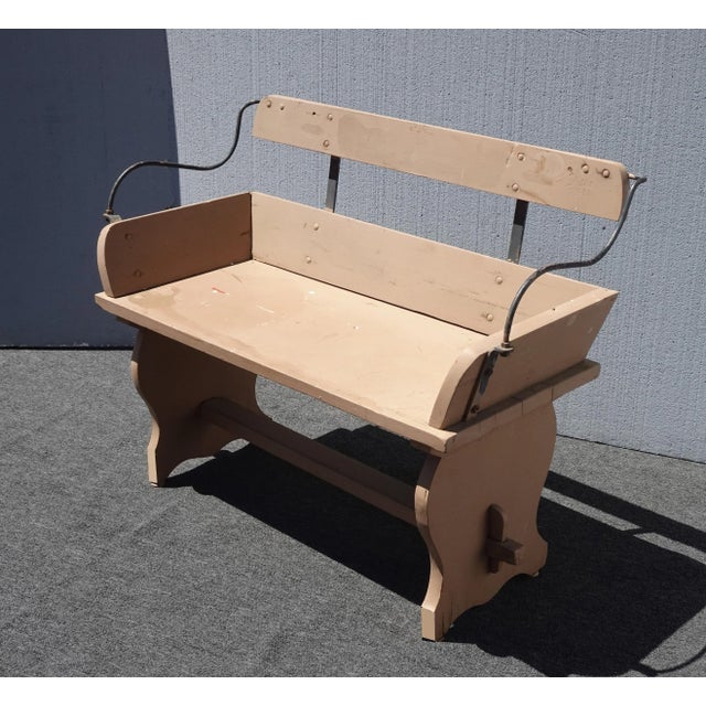 Unique Bench in Good Vintage Condition. There is wear that is usual for its age. Please study the photos and ask...