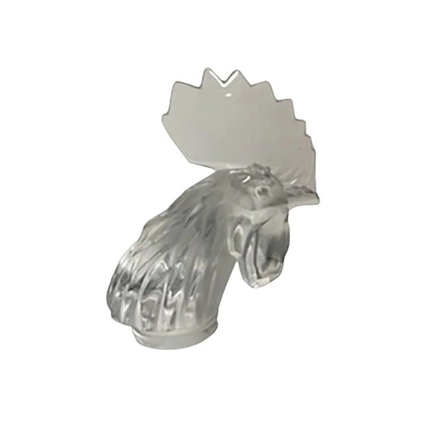 Rene Lalique Tete De Coq hood ornament (car glass mascot). 20th century. French reproduced from original marketed by Rene...