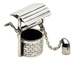 Miniature Silver Well with Accessories
