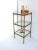 Metal Italian Gold Gilt Stand With Glass Shelves Étagère For Sale - Image 7 of 12