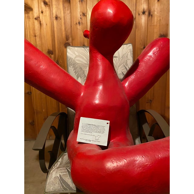 1980s "Red Beastie" Folk Art Abstract Fiberglass Sculpture by Dennis Pearson For Sale - Image 4 of 8