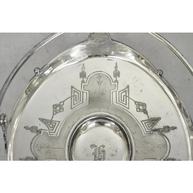 Metal Antique Reed & Barton English Regency Figural Bread Basket With Whippet Dog Base For Sale - Image 7 of 18