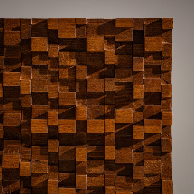 Late 20th Century Pair of contemporary Italian Sideboards with Brutalist Surface Design For Sale In New York - Image 6 of 12