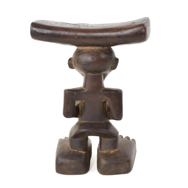 African Early 20th Century Songye Female Headrest with Figure For Sale - Image 3 of 7