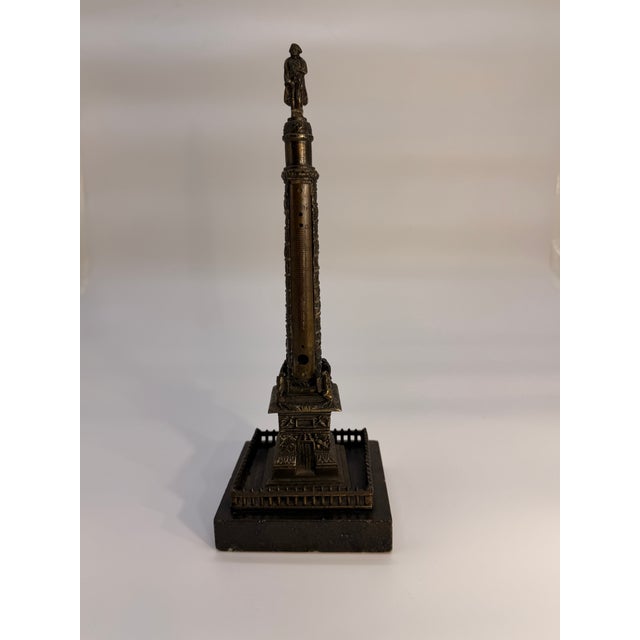 Metal Antique French Grand Tour Bronze Model of the Vendome Column For Sale - Image 7 of 8