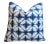 Contemporary Contemporary Modern Abstract Blue & White Feather/Down Pillow 20” Square For Sale - Image 3 of 7