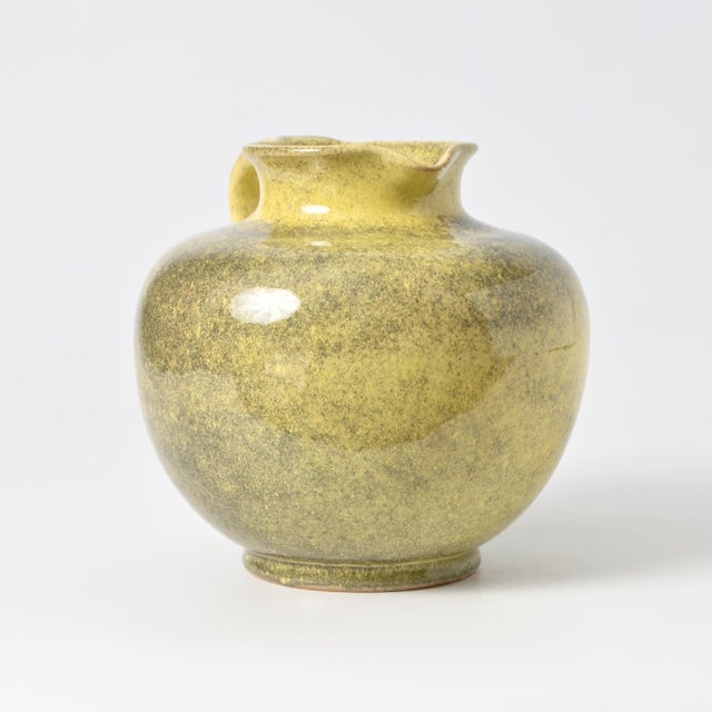 Bauhaus Yellow Glazed Pottery Vase by Richard Uhlemeyer, 1940s For Sale - Image 3 of 10