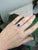 This stunning 4ct blue sapphire ring features a rich 8×6mm center stone accented with sparkling natural diamonds for...