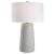 Handcrafted In An Artisanal Style, This Table Lamp Is Formed From Ceramic In Neutral Off-white And Gray Tones With Carved...