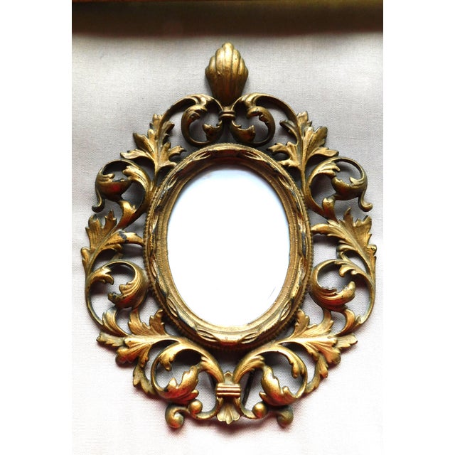Metal Antique Victorian Metal Openwork Standing Picture Frame For Sale - Image 7 of 12