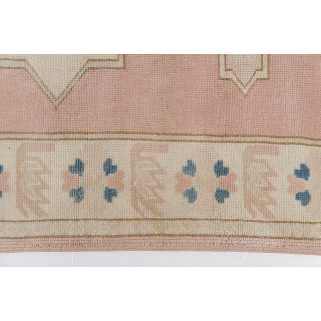 Vintage Low Pile Oushak Carpet For Sale - Image 9 of 9