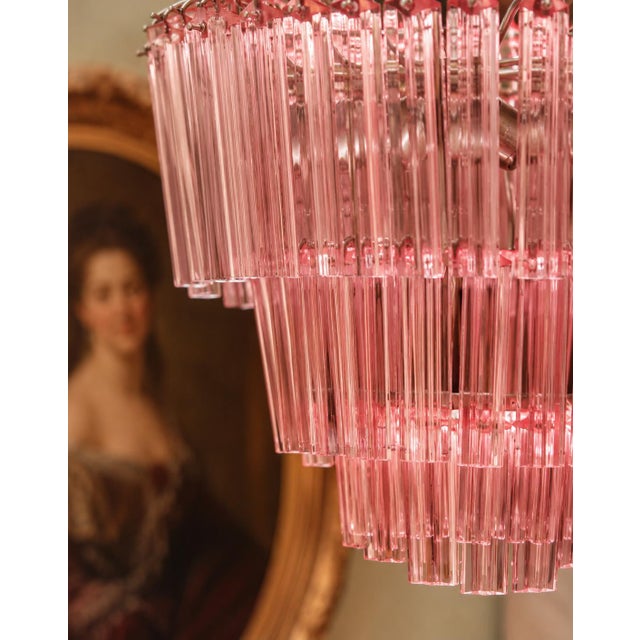 Pink Murano Glass Chandelier, 1980s For Sale - Image 18 of 18