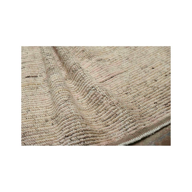 1960s Neutral & Brown Modern Wool Rug For Sale - Image 5 of 7