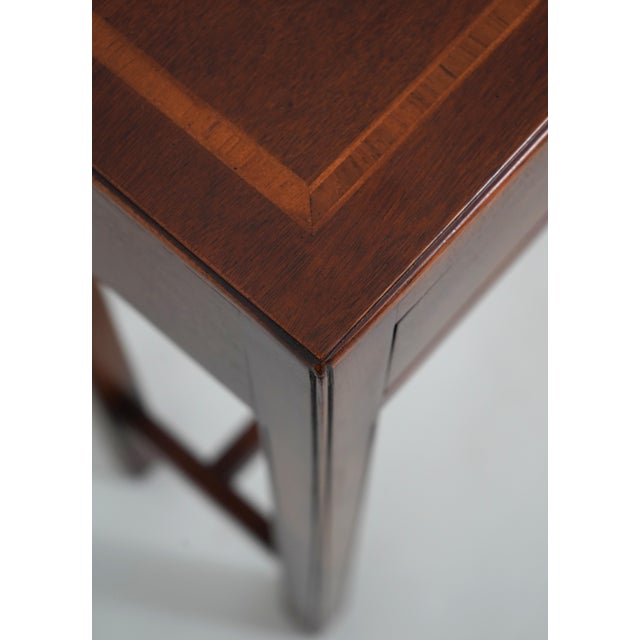 Mahogany Inlaid 2 Drawer Console Table For Sale - Image 13 of 17