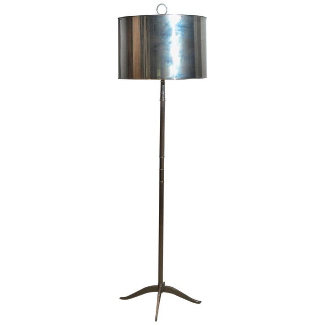 Sleek Modern Nickel Floor Lamp Chairish