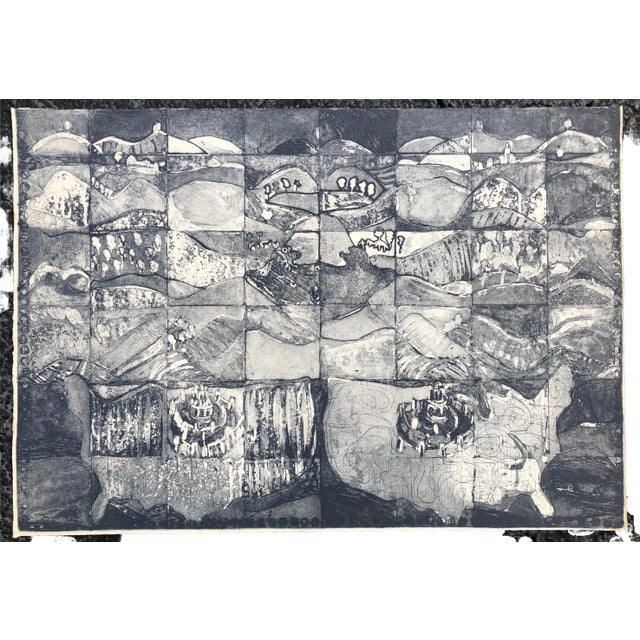 1970s Adrienne Anderson Map Etching For Sale