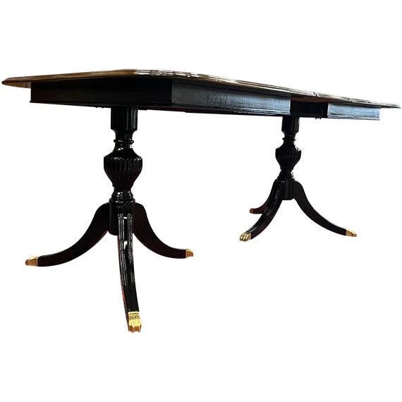 Hollywood Regency 60-72" Extendable Finished Vintage Dining Table For Sale - Image 3 of 3