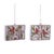 Contemporary Cardinal Window Ornament Set of 6  5"L x 4"H Glass For Sale - Image 3 of 6