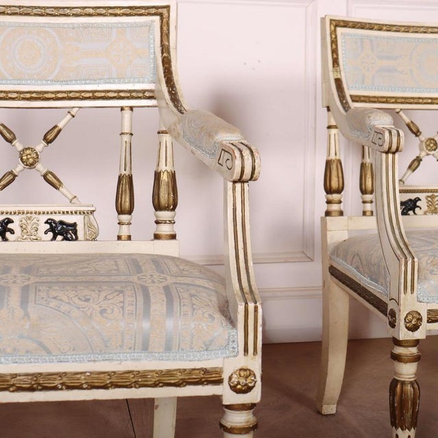 Swedish Empire Style Armchairs, 1920s, Set of 2 For Sale - Image 4 of 11