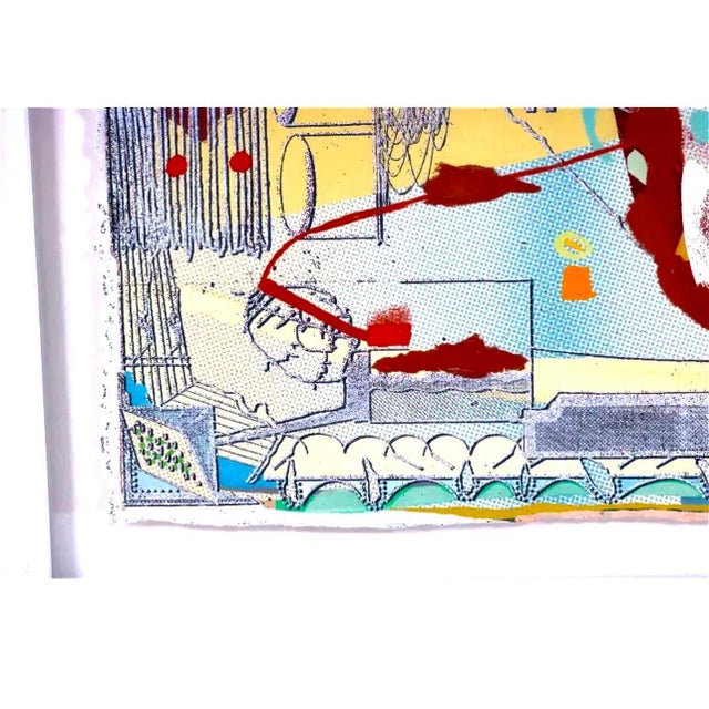 Mid 20th Century Darren Goins, Mixed Media Painting SIlkscreen, Glitter Metal Flake, Acrylic Paint Darren Goins For Sale - Image 5 of 5